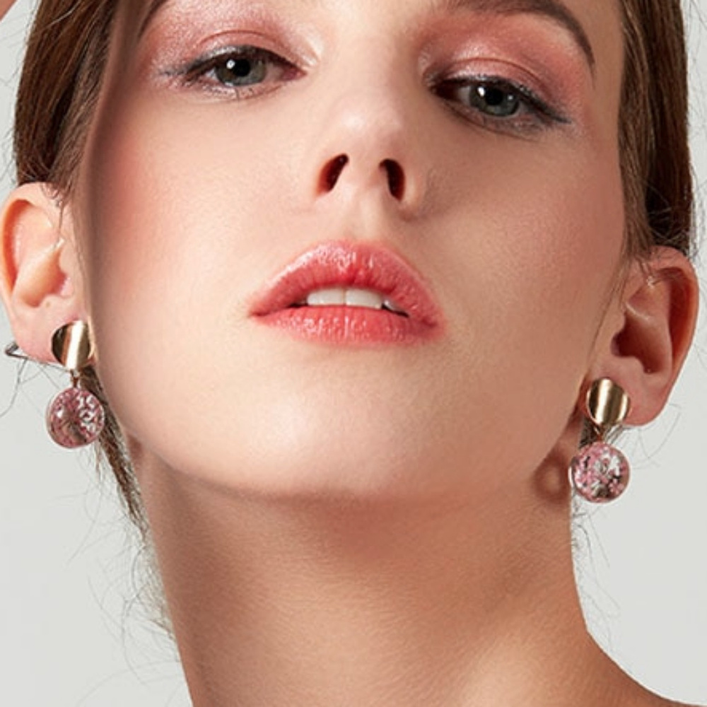 Clear Transparent Ball gypsy Earrings jewelry fashion Floral - Picture 3 of 7